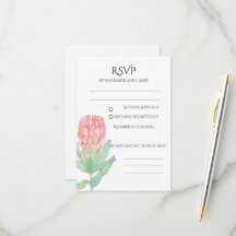 Modern Minimalistisk Protea Botanisk Bröllop
