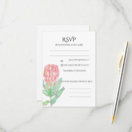 Modern Minimalistisk Protea Botanisk Bröllop OSA Kort