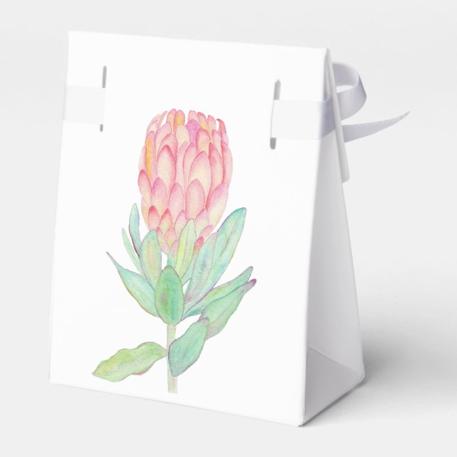 Modern Minimalistisk Protea Botanisk Bröllop Presentaskar (Baksidan Sidan)