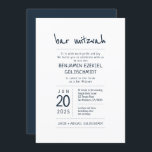 Modern   minimalistisk Pub Mitzvah Inbjudningar<br><div class="desc">Består av lekfullt skript och serif-typografi. Allt mot en bakgrund av vit bakgrund. 

Detta är designad av Select Party Supplies,  exklusiv för Zazzle.

Finns här:http://www.zazzle.com/selectpartysupplies</div>