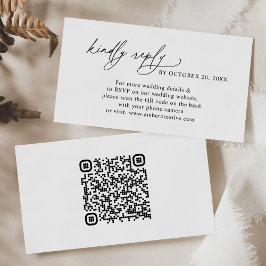 Modern Minimalistisk QR-Bröllop OSA Visitkort