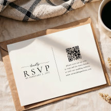Modern minimalistisk QR-kod Bröllop