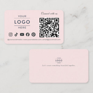 Modern Minimalistisk QR-kod Logotyp för Sociala Me Visitkort