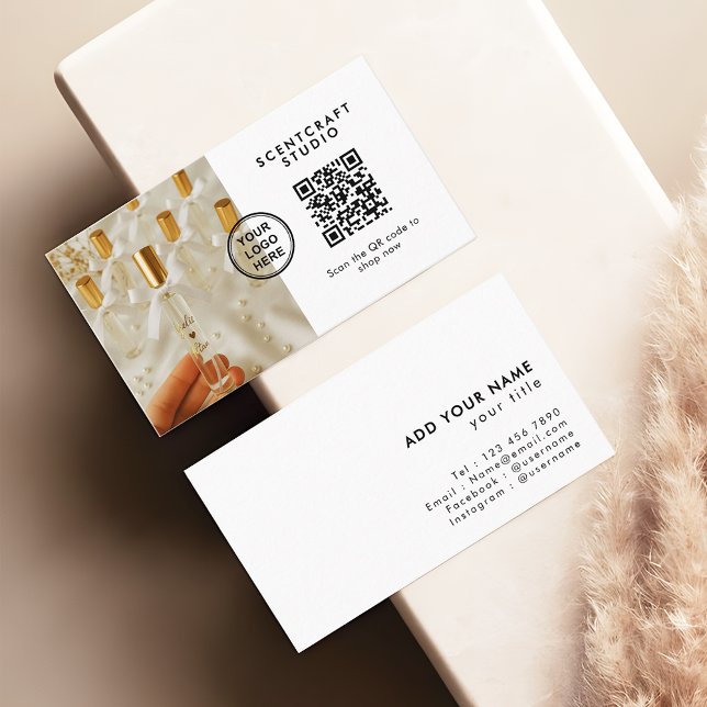 Modern Minimalistisk QR-kod Onlinebutik Visitkort (Skapare uppladdad)