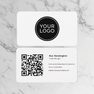 Modern Minimalistisk QR-kod Visitkort