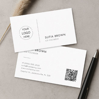 Modern Minimalistisk QR-kodlogotyp Visitkort