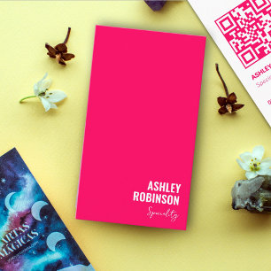 Modern Minimalistisk QR-shock rosa-professionell Visitkort