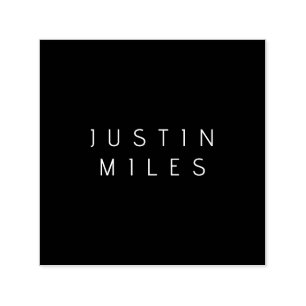 Modern minimalistisk redigerbar Namn   Svartvitt Självfärgande Stämpel