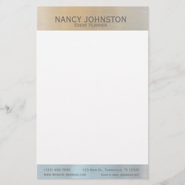 Modern minimalistisk reflektion i Silver Brevpapper (Framsida)