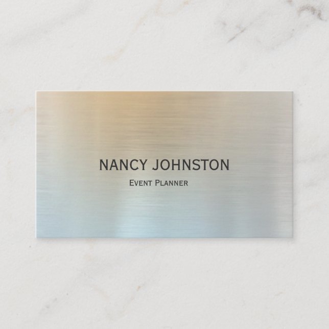 Modern minimalistisk reflektion i Silver Visitkort (Framsida)