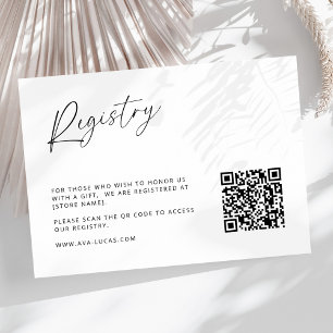 Modern Minimalistisk registrering av QR-koden Bröl Tilläggskort