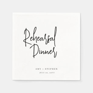 Modern minimalistisk repetitionsdagslöna Napkins Pappersservett