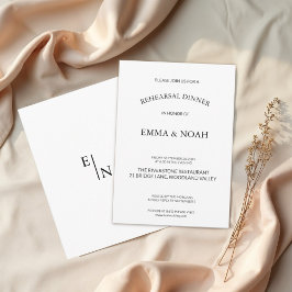 Modern minimalistisk repetitionsmiddag inbjudningar