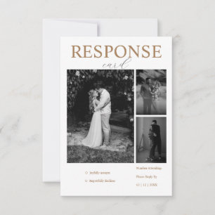 Modern minimalistisk respons för fotokollage OSA kort