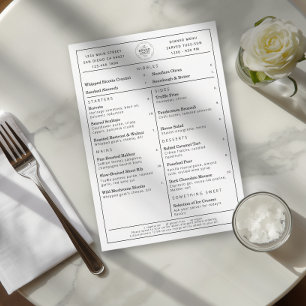 Modern Minimalistisk Restaurang Lägg Till Din Logo Meny
