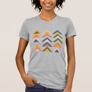 Modern Minimalistisk retro Geometric Earthy Konstn T Shirt