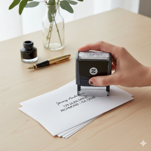 Modern minimalistisk Returadress i anpassningsbar Självfärgande Stämpel