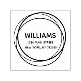 Modern minimalistisk returadress namn självfärgande stämpel