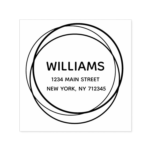 Modern minimalistisk returadress namn självfärgande stämpel (Design)