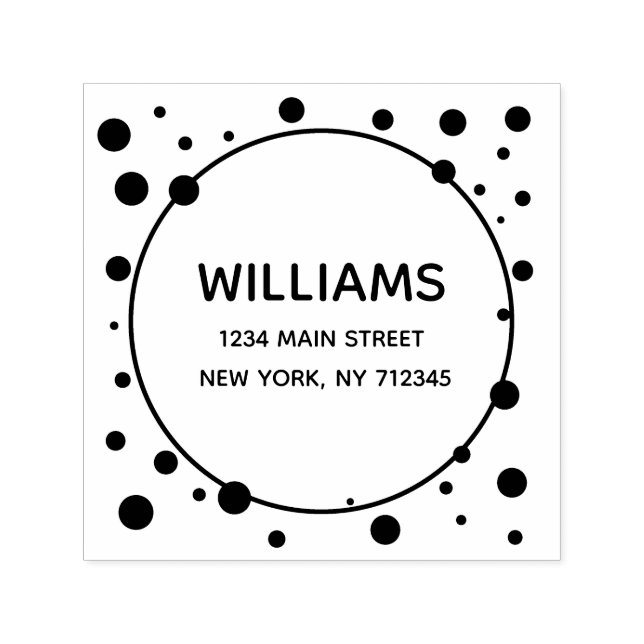 Modern minimalistisk returadress namn självfärgande stämpel (Design)