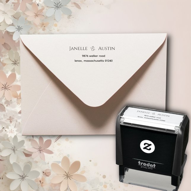 Modern minimalistisk returadress självfärgande stämpel (Skapare uppladdad)