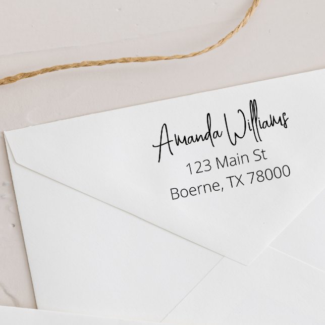 Modern minimalistisk Returadress Självfärgande Stämpel (Personalized return address stamp)