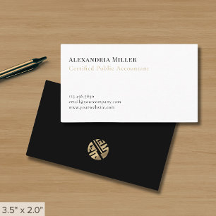 Modern minimalistisk revisor i CPA Visitkort