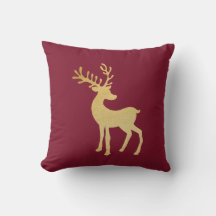 Modern minimalistisk röd och gyllene renska jul