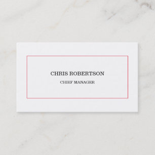 Modern minimalistisk röd vit Professionell Visitkort