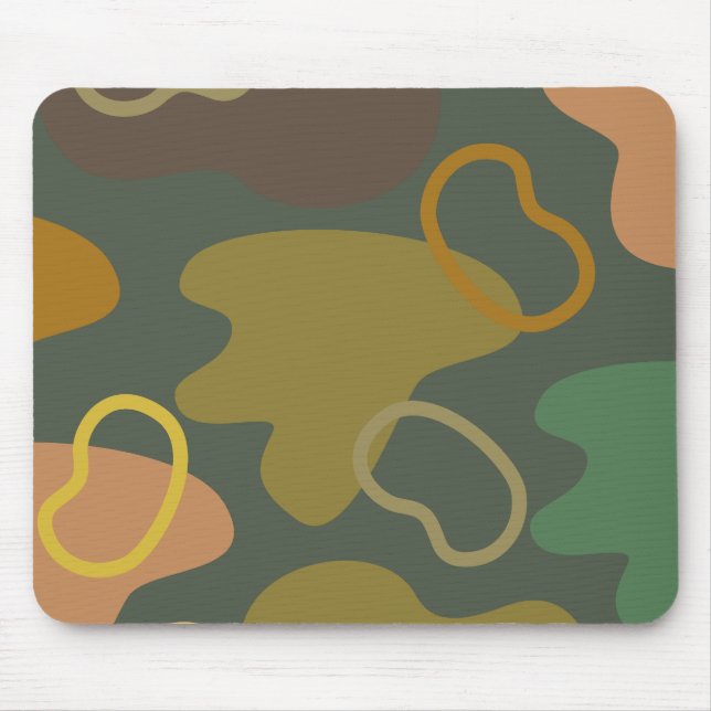 Modern minimalistisk rökig färg-pall Enkel grönt Musmatta (Framsidan)