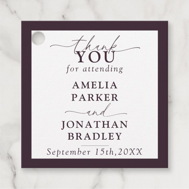 Modern minimalistisk röktobasering gåvor etiketter (Framsida)