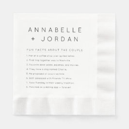 Modern minimalistisk Roligt i Personligt bröllp Pappersservett