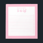 Modern minimalistisk Rosa att göra lista Anteckningsblock<br><div class="desc">Anteckningsblocket Modern minimalistisk Rosa att göra lista. Skapa en egen checklista för personlig för dagliga uppgifter.</div>