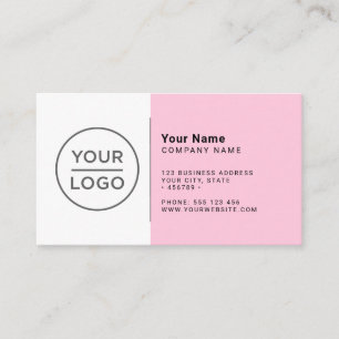 modern minimalistisk rosa av anpassningsbar pastel visitkort