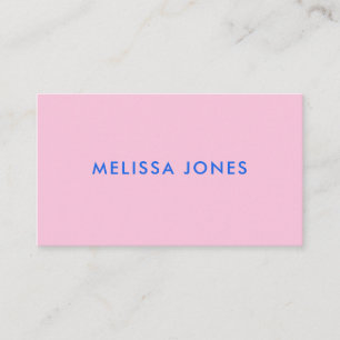 Modern minimalistisk Rosa Blue-Professionell Visitkort