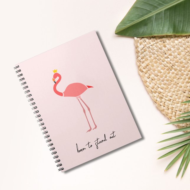 Modern Minimalistisk Rosa Flamingo Anteckningsbok (Skapare uppladdad)