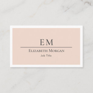 Modern minimalistisk Rosa Grått enkel Visitkort