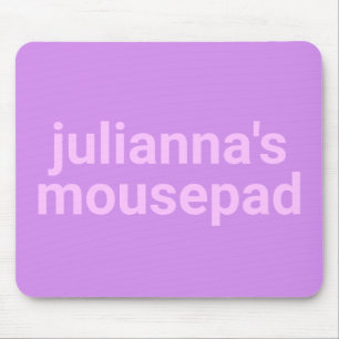 Modern minimalistisk Rosa Lila Namn och märkning Musmatta