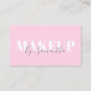 Modern minimalistisk Rosa Makeup Visitkort