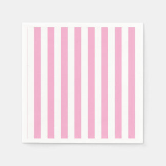 Modern minimalistisk rosa och vitrandig pappersservett