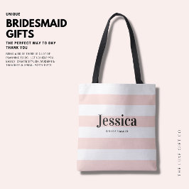 Modern minimalistisk Rosa Rand Bridesmaid Tygkasse
