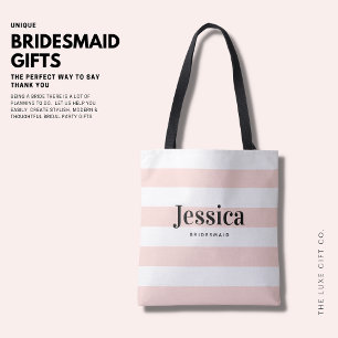 Modern minimalistisk  Rosa Rand Bridesmaid Tygkasse
