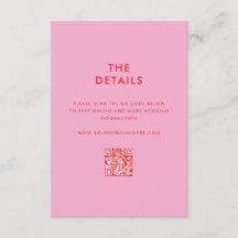 Modern minimalistisk Rosa Red Bröllop