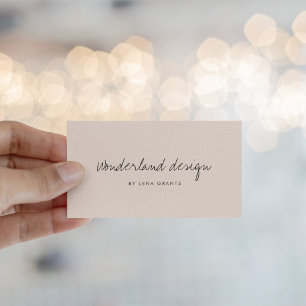 Modern minimalistisk rosa visitkort