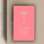 Modern minimalistisk Rosa White<br><div class="desc">Modern,  minimalistisk rosa av affärskort/vitt. Redigera det med ditt namn/dina data. Du kan anpassa teckensnittet/färg med mer.</div>