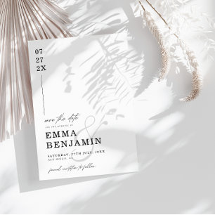 Modern & minimalistisk Save The Date-kort Inbjudningar