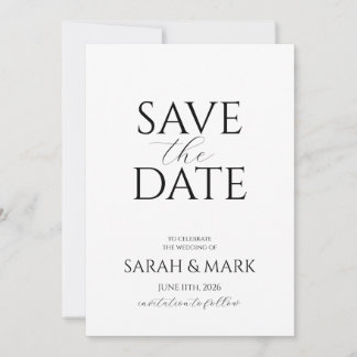 Modern minimalistisk "Save the Date"-kort Spara Datumet