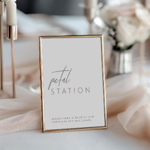 Modern minimalistisk signal från Petal Station Brö Inbjudningar