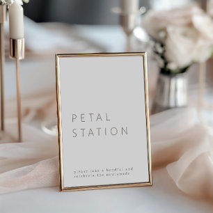 Modern minimalistisk signal från Petal Station Brö Inbjudningar