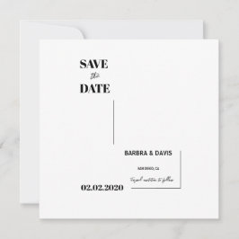 Modern minimalistisk Silhouette Bröllop Spara Datumet